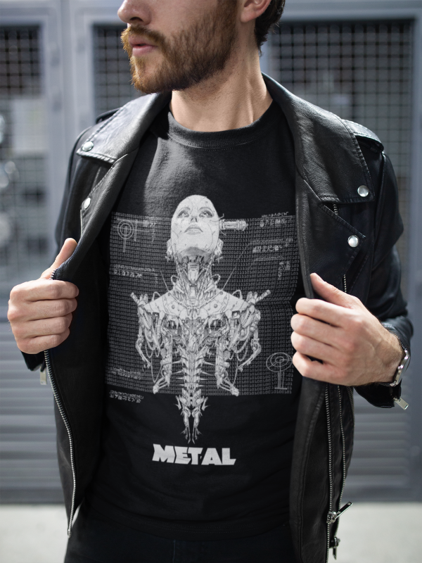 Cyberpunk Unisex Tee - METAL sizes:  Small to 3XL 100% Cotton